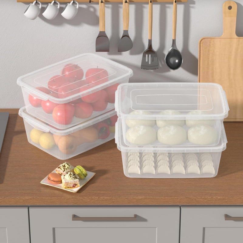 Ramddy 4 Packs 14 Quart Clear Latching Box, Plastic Storage Bin with Lid - Image 5